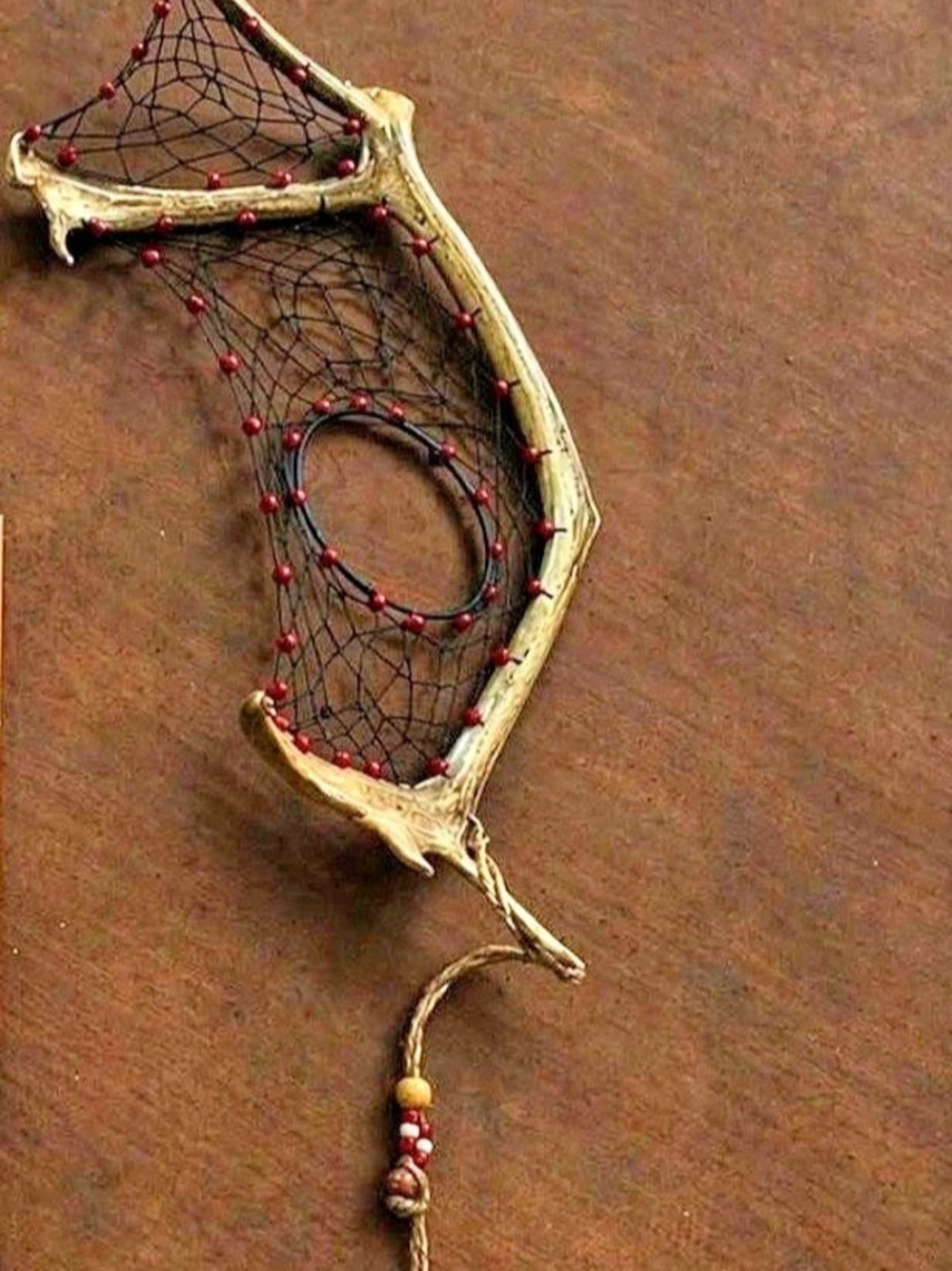 Handmade Real Antler Dreamcatcher Wall Decor